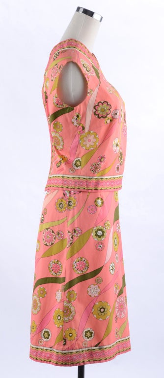 Emilio Pucci 1960s Pink Cotton Skirt Suit at 1stdibs