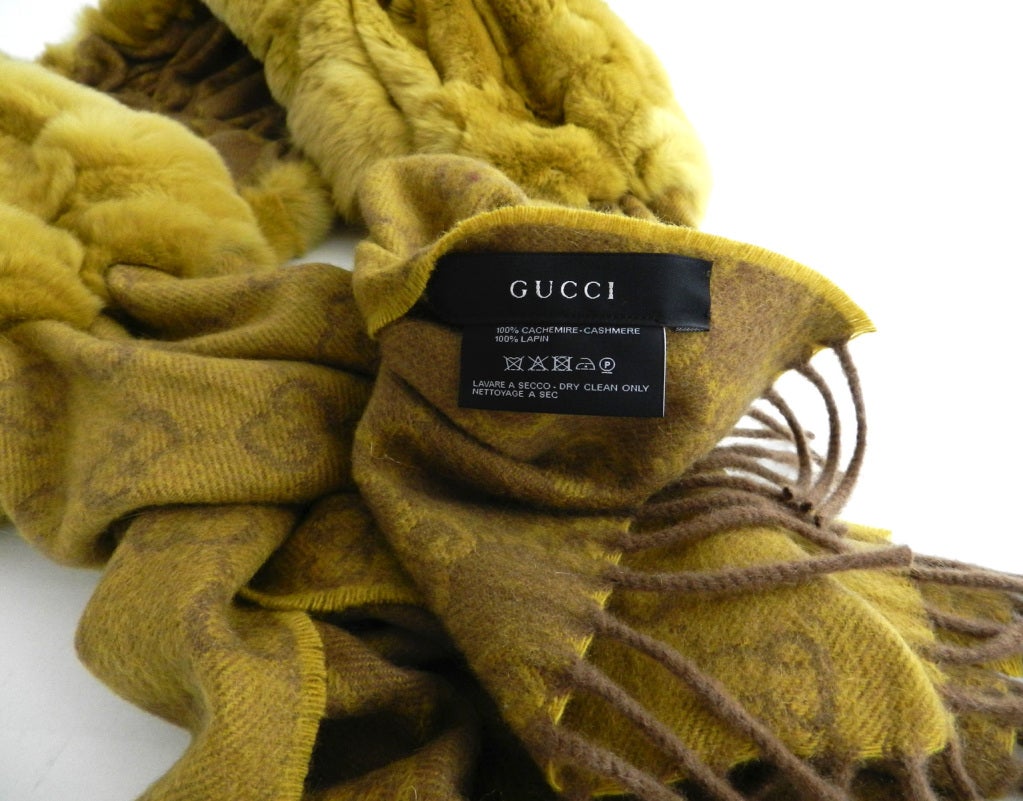 gucci fur scarf