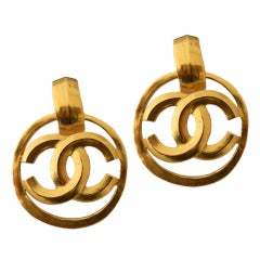 Vintage Chanel 96P CC Earrings