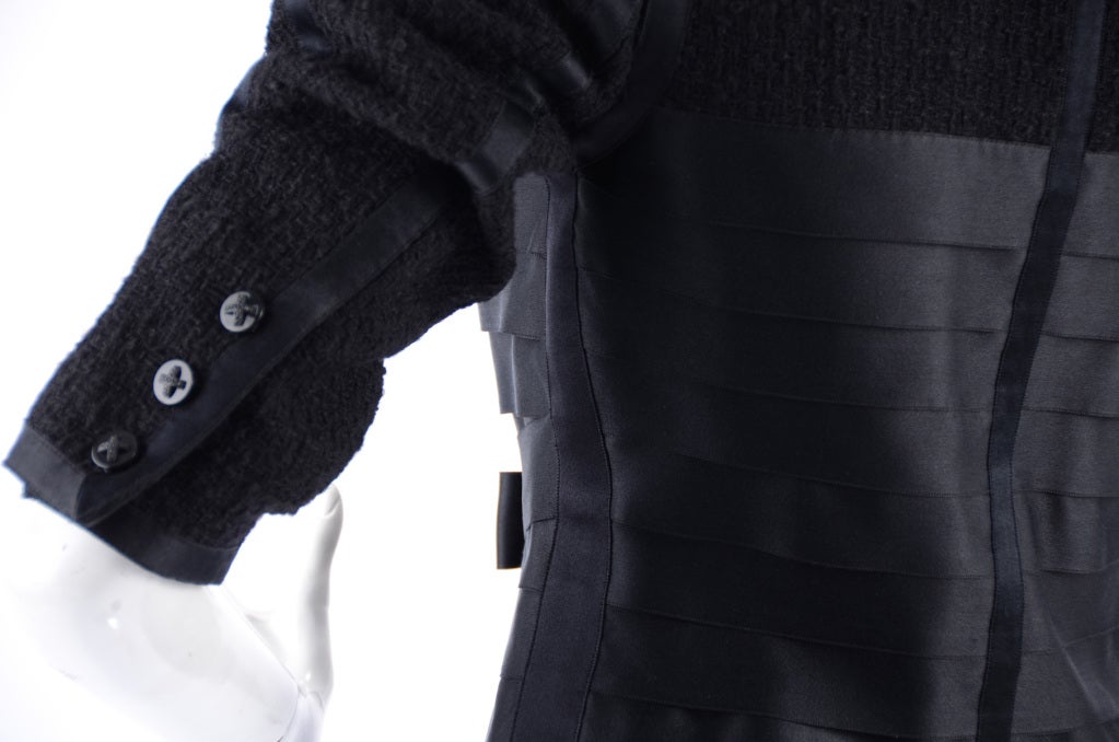 Chanel 06A Black Wool & Satin Jacket 1
