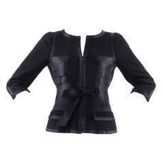 Chanel 06A Black Wool & Satin Jacket
