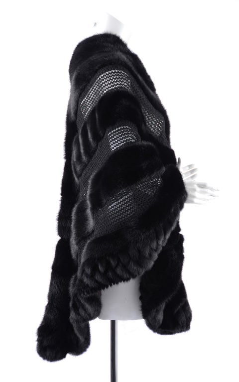 Giuliana Teso Black Fur Cape