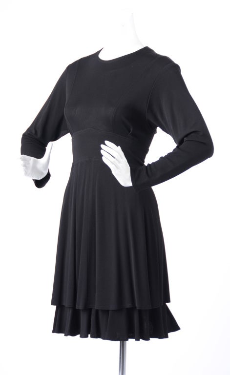 Jean Muir 1970's Black Jersey Dress