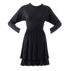 Jean Muir 1970's Black Jersey Dress