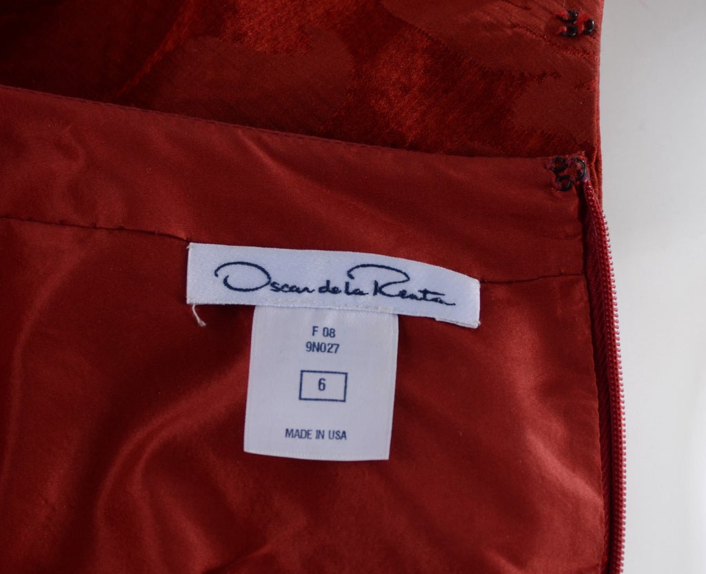 Oscar de la Renta Red Gown For Sale 3