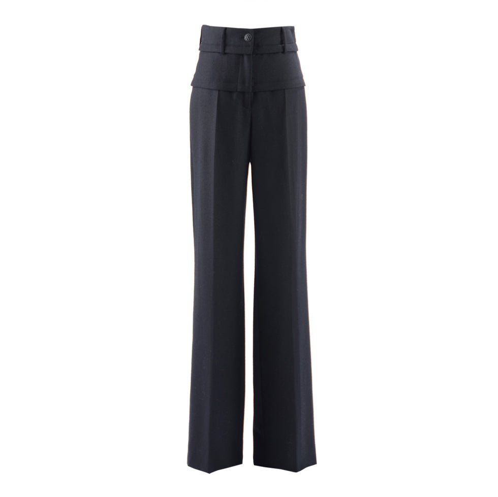 Chanel 07A Black Wool Pants