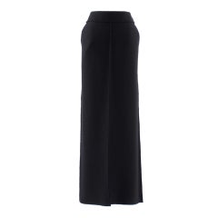 Chanel 99A Black Wool Long Skirt