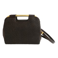 Judith Leiber Brown Leather Purse