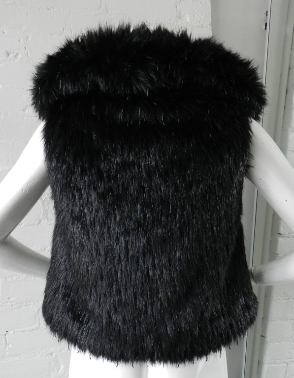 Women's Chanel Fantasy Fur Vest with Beads