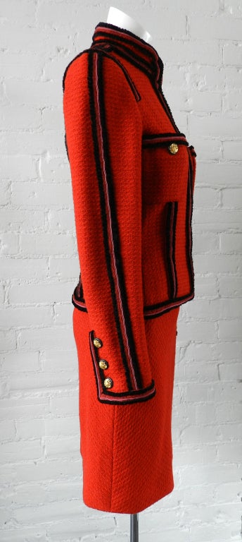 Chanel 09A Red Runway Skirt Suit