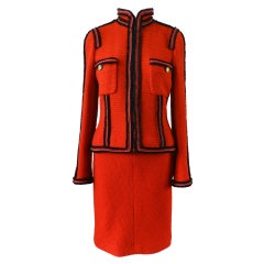 Chanel 09A Red Runway Skirt Suit