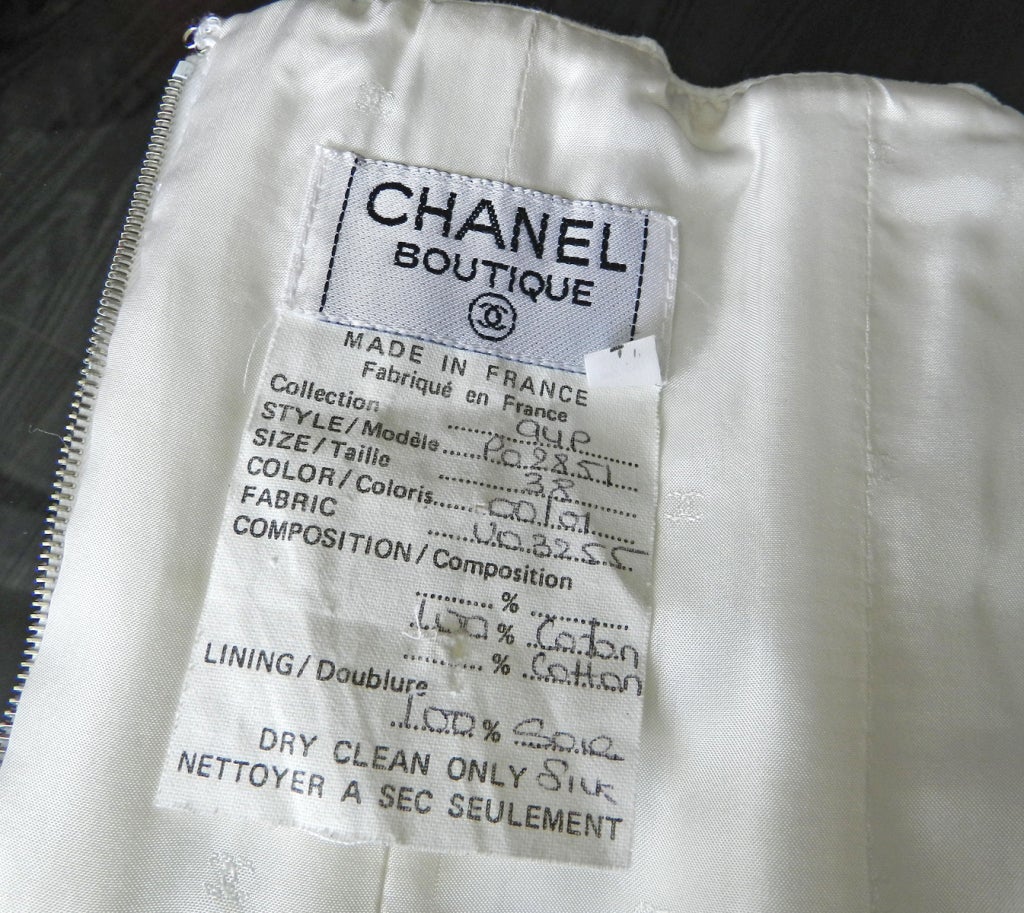 Chanel 1994 P White Cotton Corset Waist Cincher In Excellent Condition In Toronto, ON