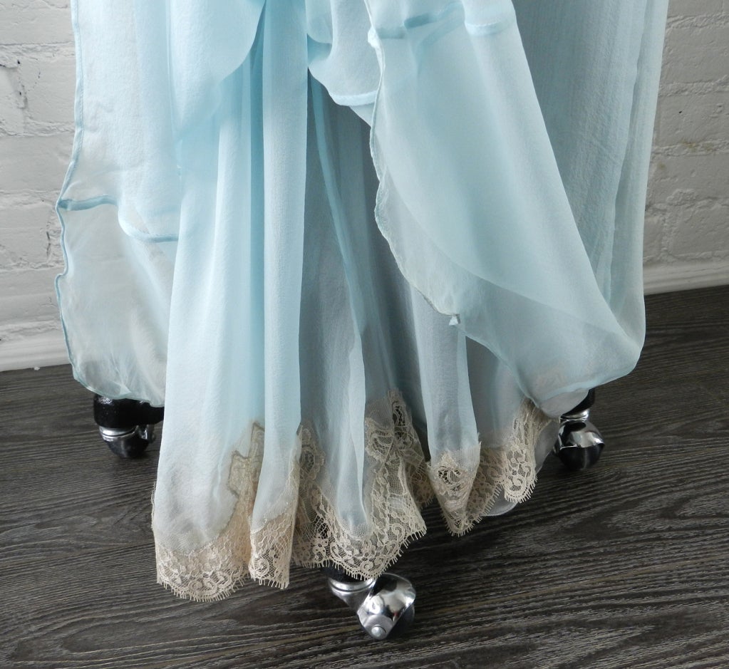 Dolce & gabbana Blue Silk Gown 3