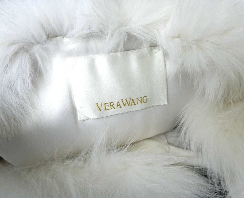 Vera Wang White Fox Fur Stole 2