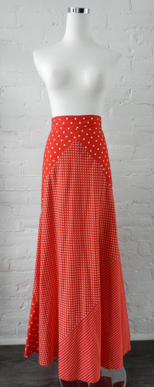 Women's Mary Quant Vintage 1970's Red Skirt