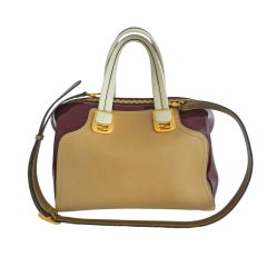 Fendi Plum & Beige Purse / Bag