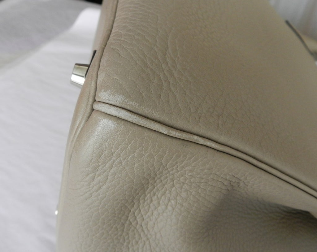 Hermes Birkin Bag 35 Etoupe Clemence Brushed Palladium 5