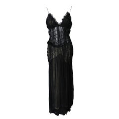 Alexander McQueen Black Tulle Gown