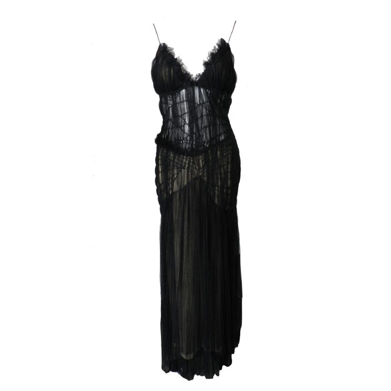 Alexander McQueen Black Tulle Gown at 1stdibs