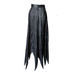 Issey Miyake Shiny Skirt- Jagged Hem