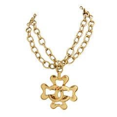 Chanel 1994 P Gold CC Necklace
