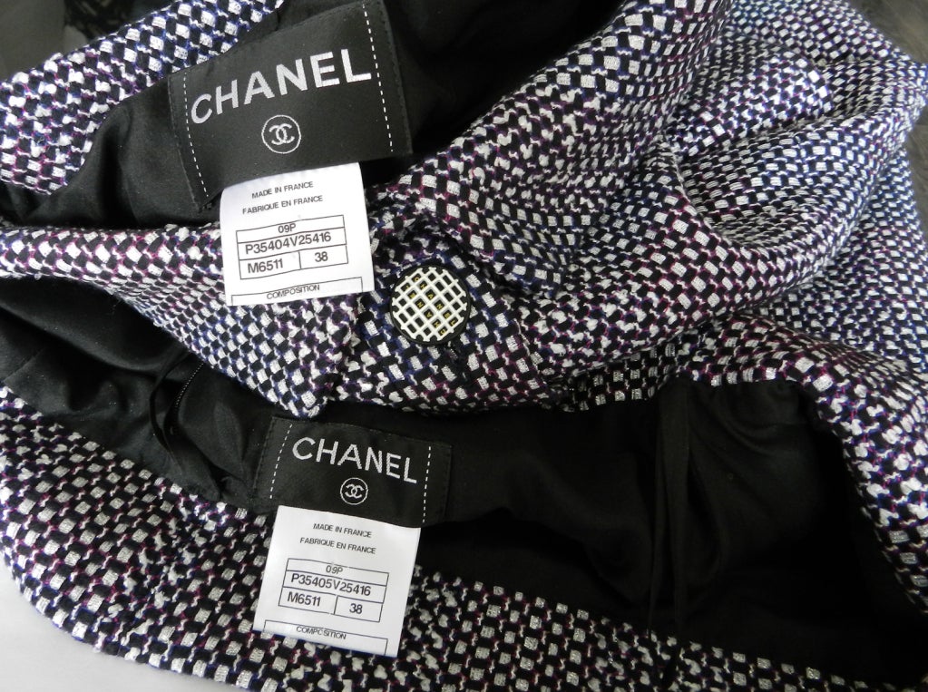 Chanel 2009 P Purple Skirt Suit 3