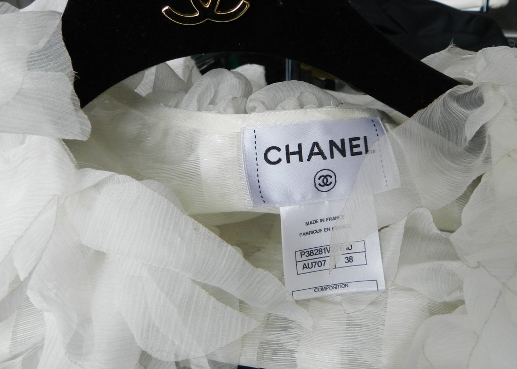 Chanel 2010 P Runway White Blouse / Jacket For Sale 4