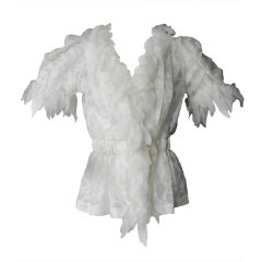 Chanel 2010 P Runway White Blouse / Jacket
