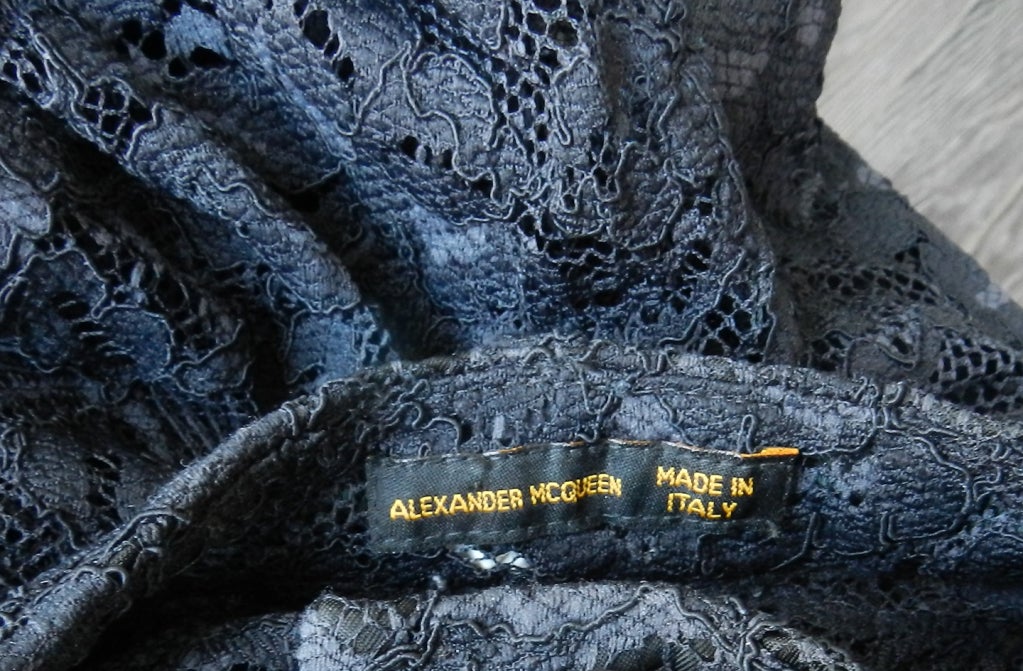 Alexander McQueen Black Sheer Lace Pants 1