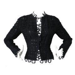 Chanel 2000 T black lace jacket