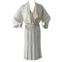Chloe Vintage 1980
s Ivory Silk dress