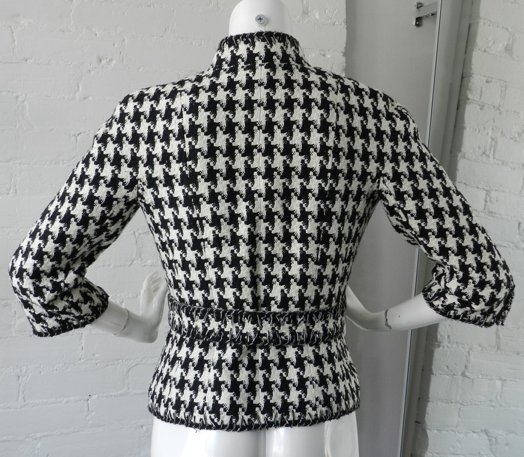 Chanel 2008 P Jacke mit Hahnentrittmuster Damen