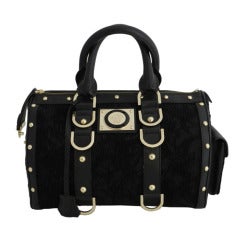 Versace Black & Gold Madonna Boston Bag