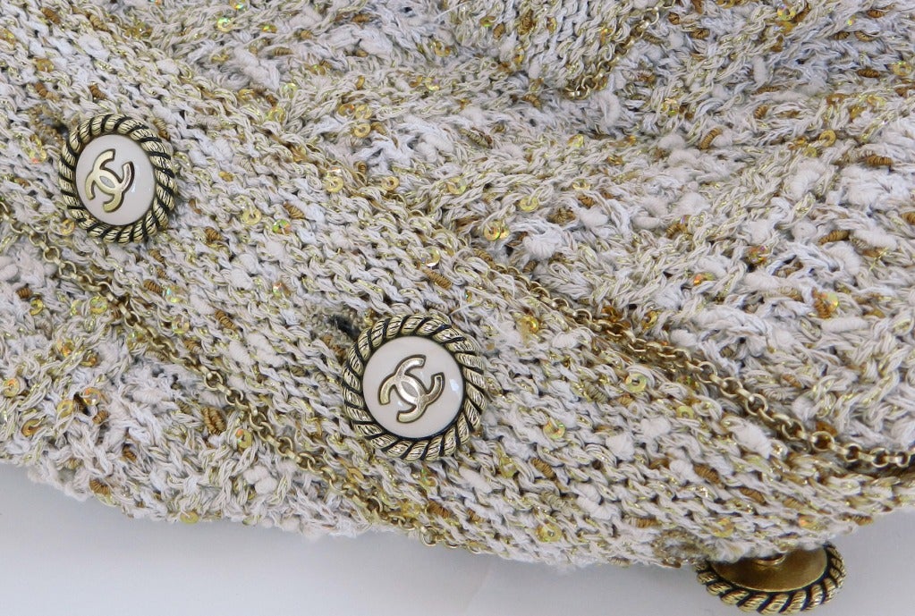 Chanel 07P Gold Knit Cardigan Twin Set 2