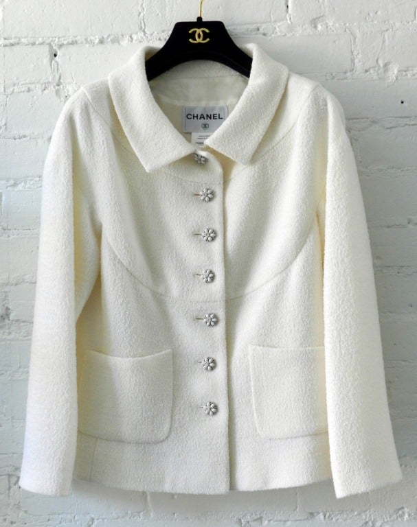 Chanel Winter White Boucle Jacket