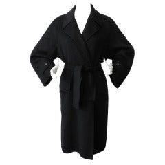 Yves Saint Laurent Black Cashmere Coat