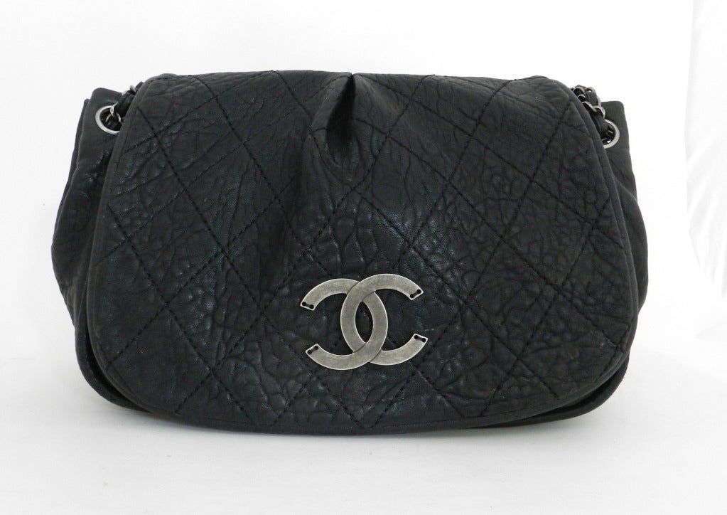 Women's Chanel Black Bag / Purse with Gunmetal Hardware