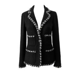Chanel 06A Black Boucle Wool Jacket