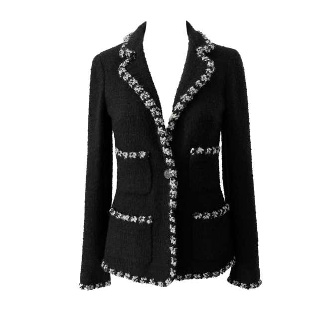 Chanel 06A Black Boucle Wool Jacket at 1stDibs