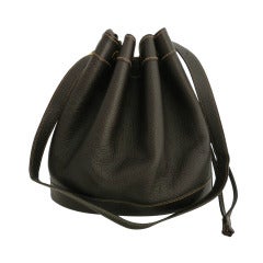 Hermes 1999 Brown 'Market' Drawstring Bag