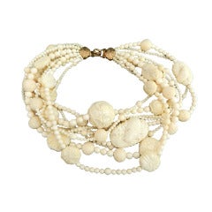 Stephen Dweck Carved Bone Multistrand necklace