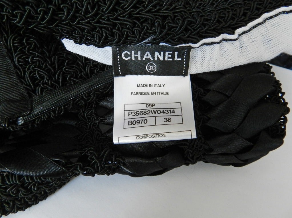Chanel 09P Black Ribbon Runway Skirt 2