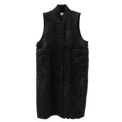 Marni Black Curly Lamb Fur Vest