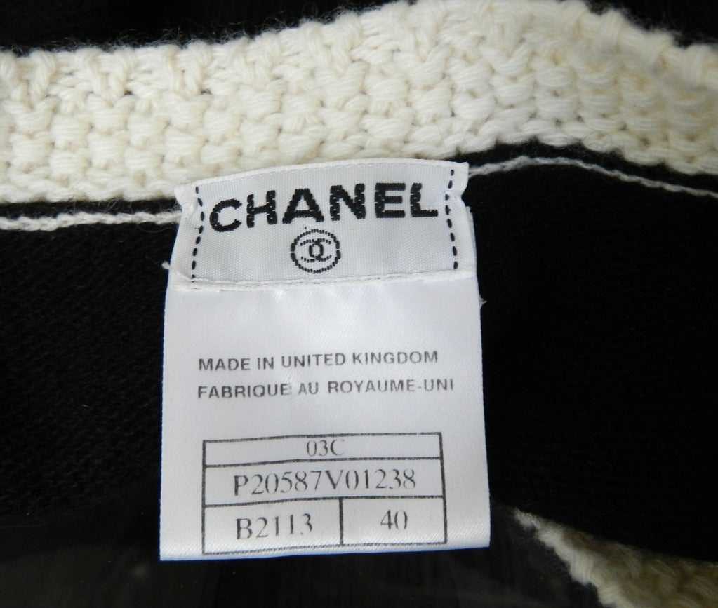 Chanel Classic Black Cashmere Cardigan Sweater 1