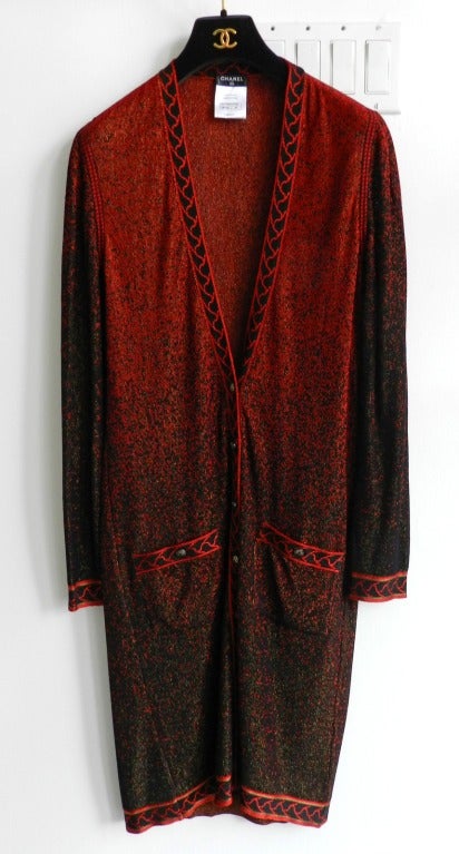 Chanel Red Knit Jersey Dress at 1stDibs