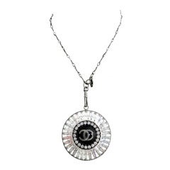 Chanel 07P Rhinestone Pendant Necklace