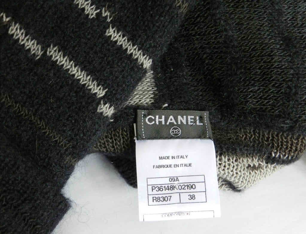 Chanel 09A Black mohair Sweater Set 2