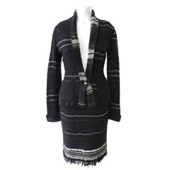 Chanel 09A Black mohair Sweater Set