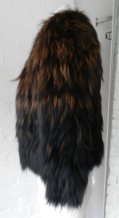 J. Mendel 2012 Fall Runway Rust & Black Fox Fur Jacket In Excellent Condition In Toronto, ON