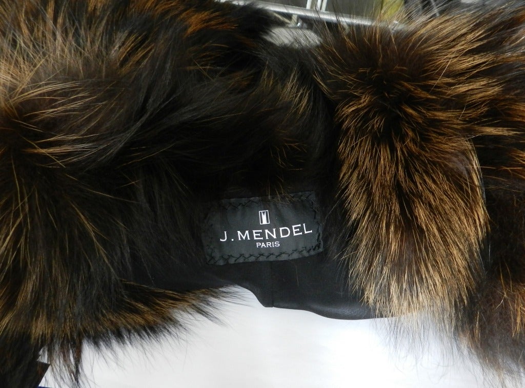 J. Mendel 2012 Fall Runway Rust & Black Fox Fur Jacket 1